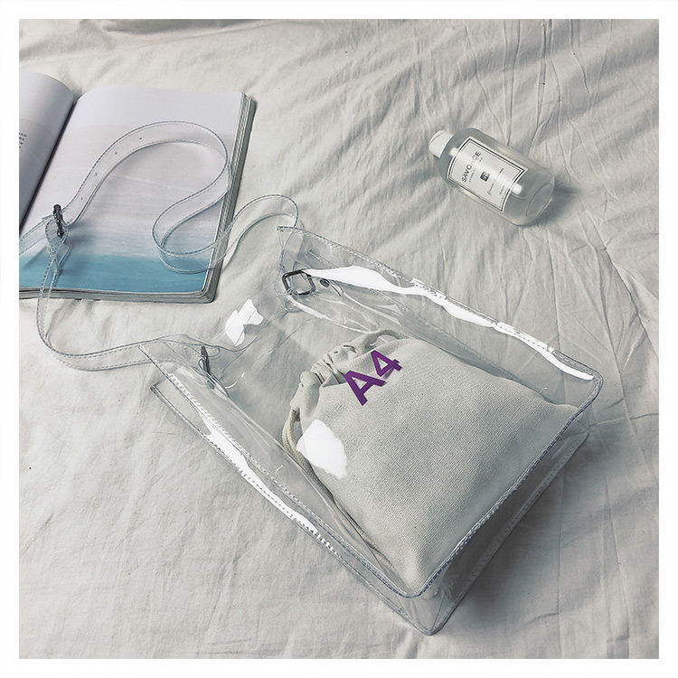 Fashion White Letter Pattern Decorated Shoulder Bag (2 Pcs),Handbags