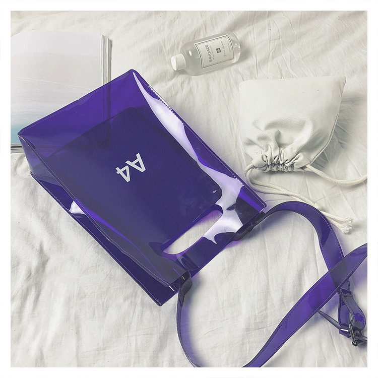 Fashion Purple Letter Pattern Decorated Shoulder Bag (2 Pcs),Handbags