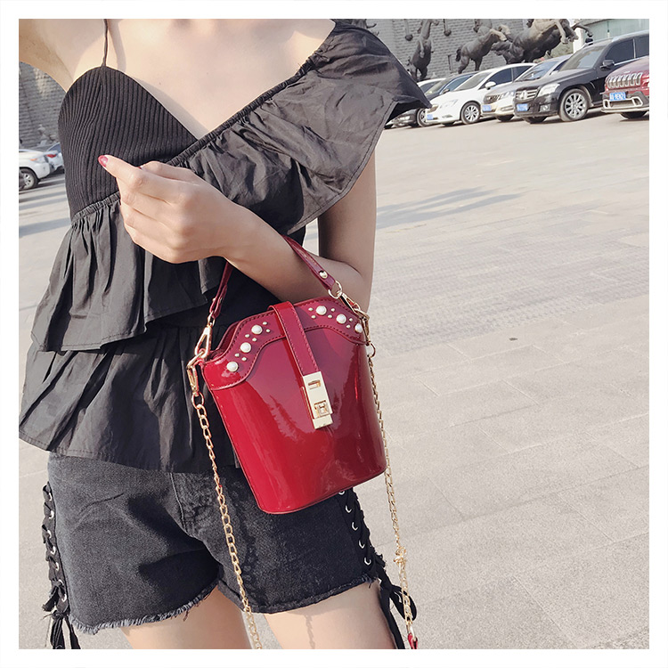 Fashion Brown Lock Shape Decorated Shoulder Bag,Shoulder bags