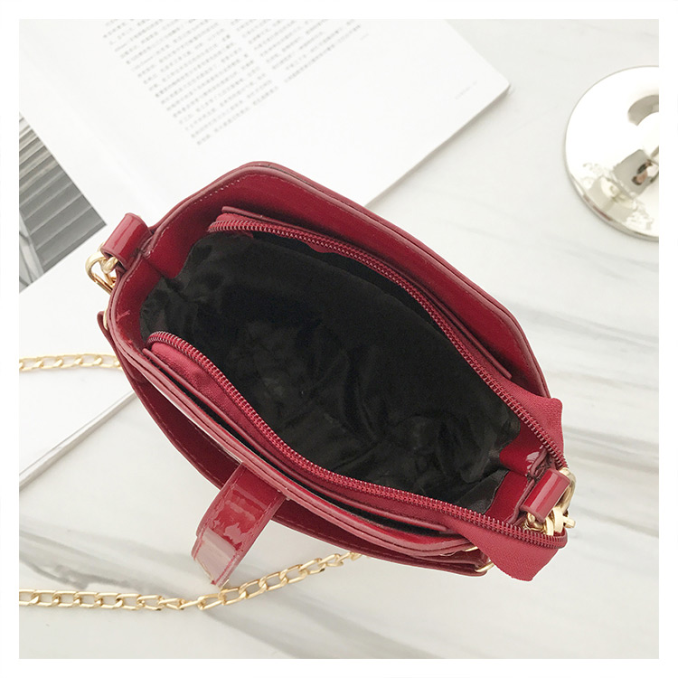 Fashion Red Lock Shape Decorated Shoulder Bag,Shoulder bags