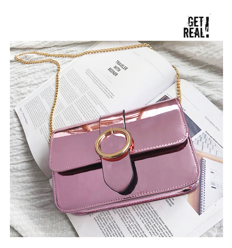 Fashion Pink Circular Ring Decorated Shoulder Bag,Shoulder bags