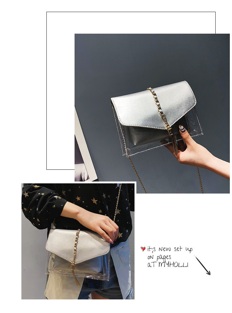 Fashion Black Square Shape Decorated Shoulder Bag (2 Pcs ),Shoulder bags