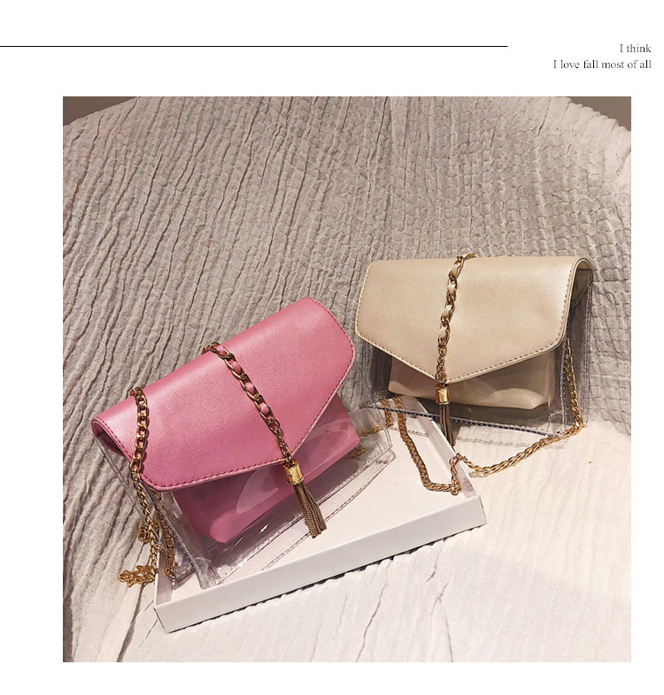 Fashion Pink Square Shape Decorated Shoulder Bag (2 Pcs ),Shoulder bags