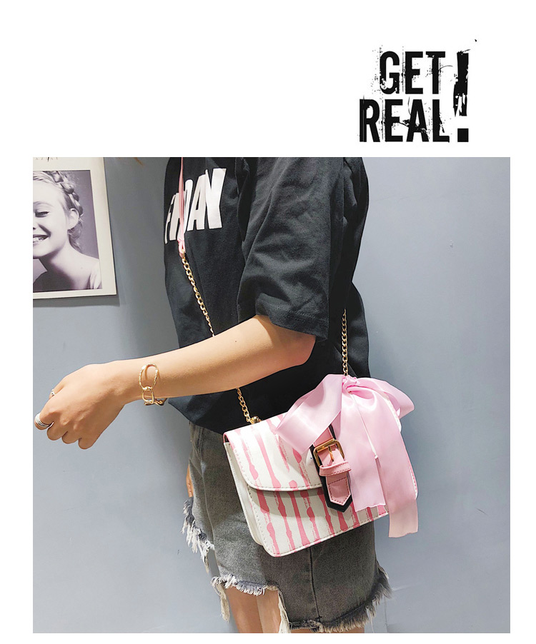 Fashion Pink Stripe Pattern Decorated Shoulder Bag,Shoulder bags