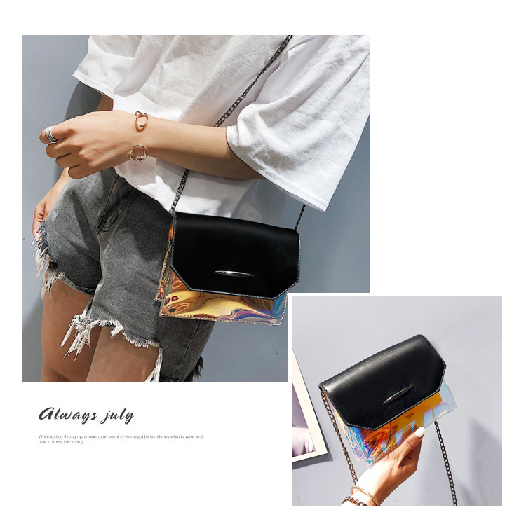 Fashion Black Square Shape Decorated Shoulder Bag,Shoulder bags