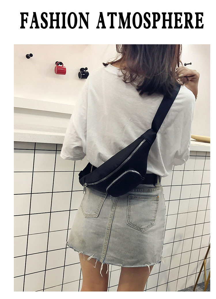 Fashion Gray Zipper Decorated Bag,Shoulder bags