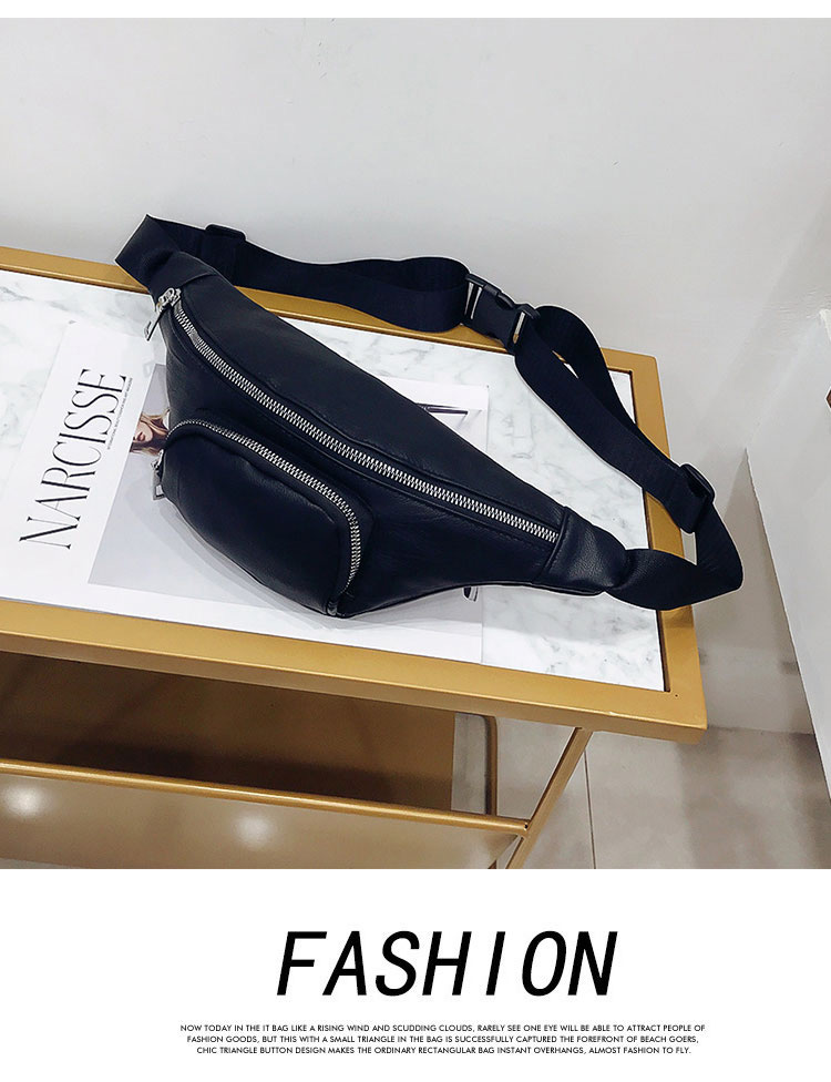 Fashion Black Zipper Decorated Bag,Shoulder bags