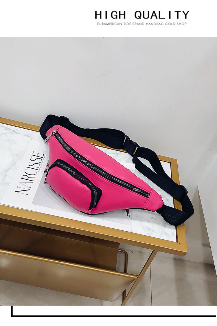 Fashion Pink Zipper Decorated Bag,Shoulder bags