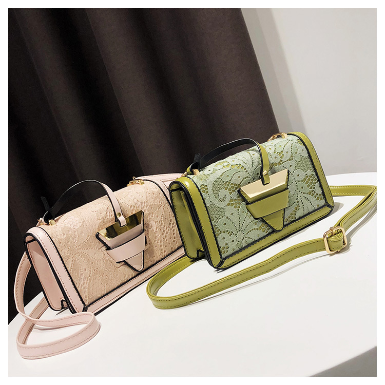 Fashion Green Square Shape Decorated Shoulder Bag,Shoulder bags