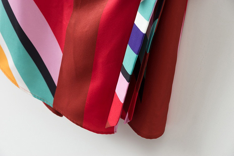 Fashion Multi-color Stripe Pattern Decorated Jumpsuit,Pants