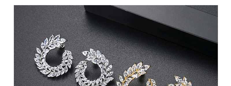 Fashion Gold Color Leaf Shape Decorated Earrings,Earrings