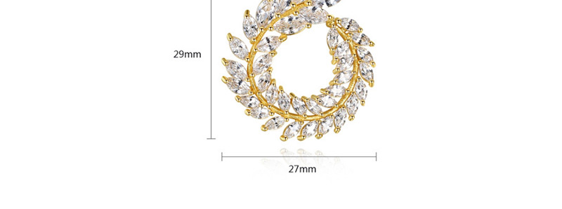 Fashion Gold Color Leaf Shape Decorated Earrings,Earrings