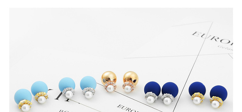 Fashion Gold Color+white Pearl Decorated Earrings,Earrings