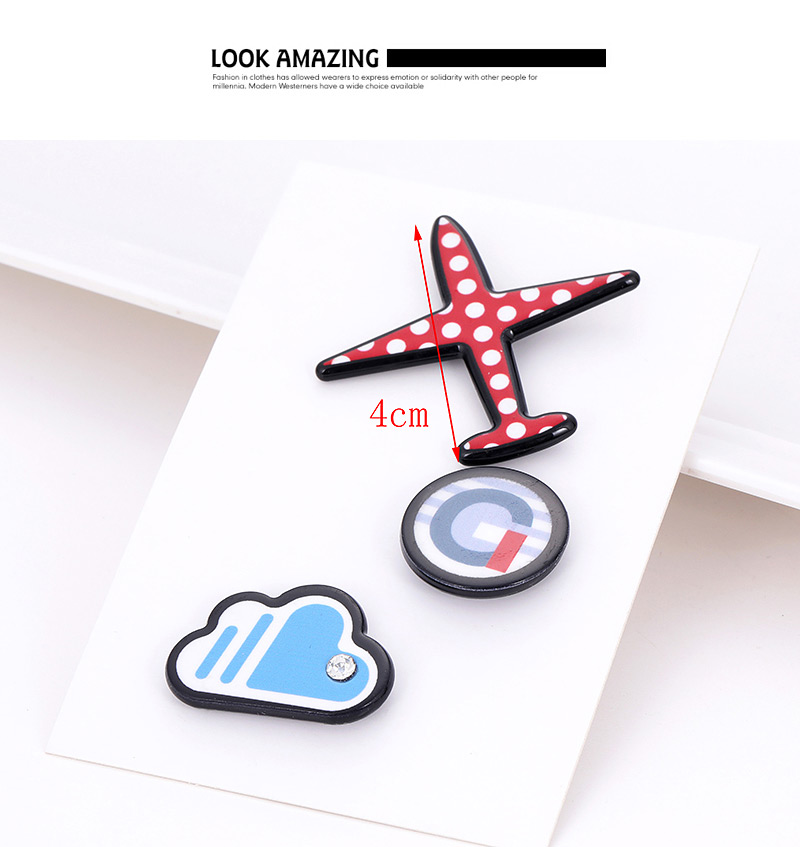 Fashion Multi-color Airplanes&clouds Decorated Brooch(3pcs),Korean Brooches