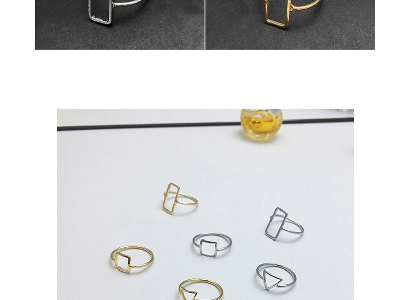 Fashion Silver Color Triangle Shape Decorated Ring,Fashion Rings