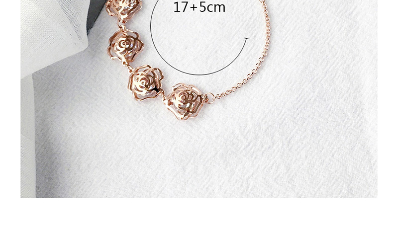 Fashion Rose Gold Flower Shape Decorated Bracelet,Fashion Bracelets