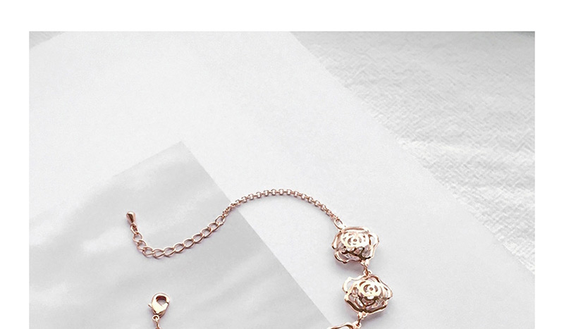 Fashion Rose Gold Flower Shape Decorated Bracelet,Fashion Bracelets
