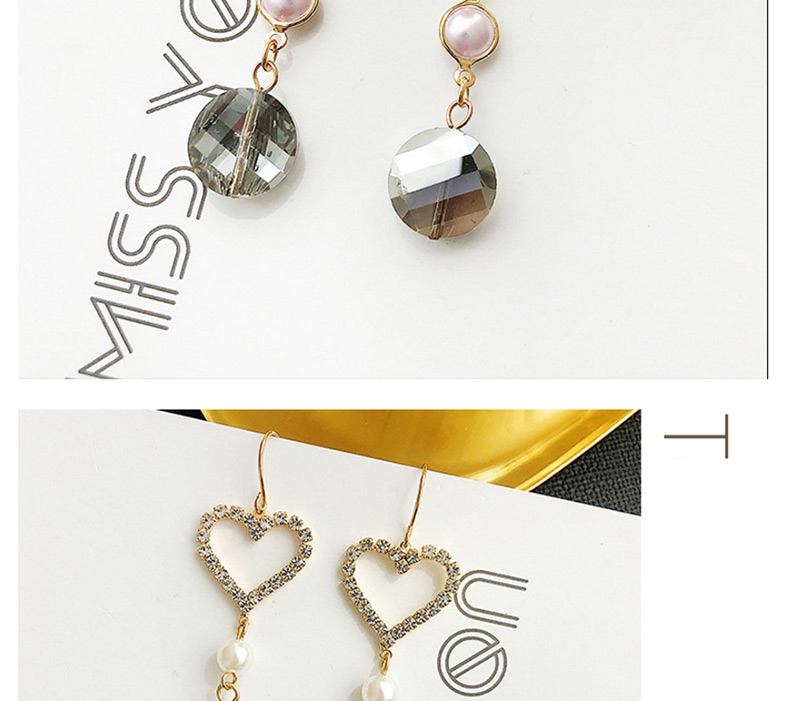 Fashion Silver Color+white Pearl Decorated Heart Shape Earrings,Drop Earrings