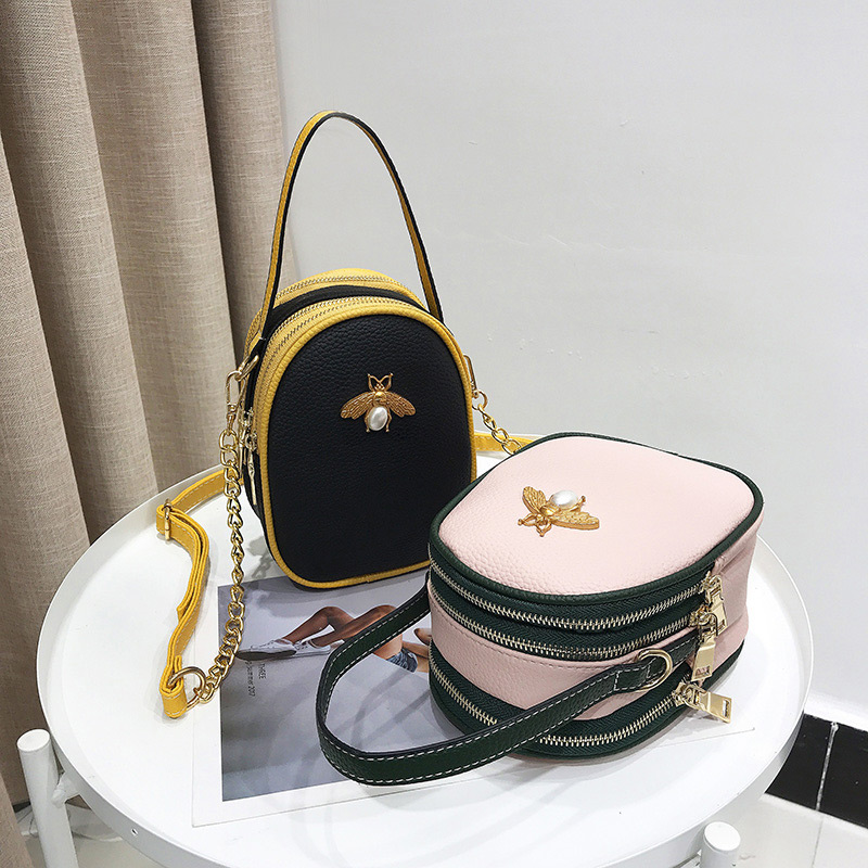 Fashion Black Insect Shape Decorated Shoulder Bag,Handbags