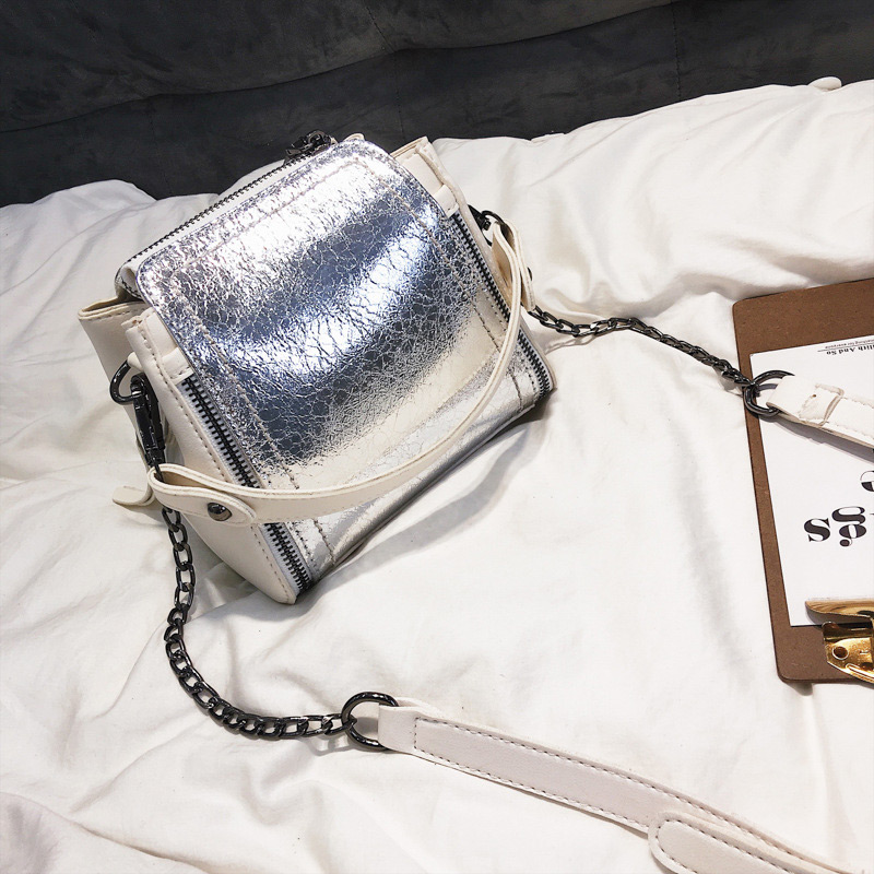 Fashion Silver Color Star Shape Decorated Shoulder Bag,Handbags