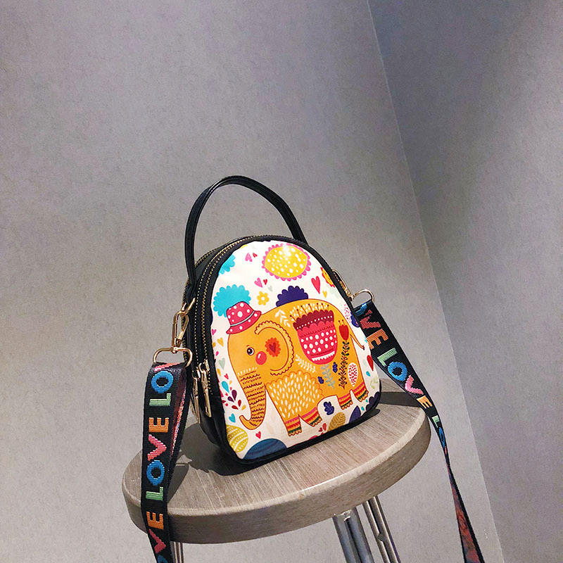 Simple Multi-color Elephant Pattern Decorated Shoulder Bag,Handbags