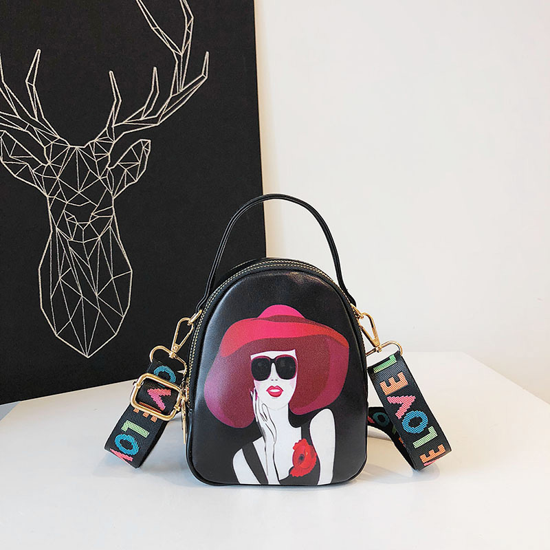 Simple Multi-color Gril Pattern Decorated Shoulder Bag,Handbags