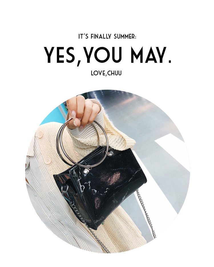 Fashion Black Circular Ring Decorated Shoulder Bag,Handbags