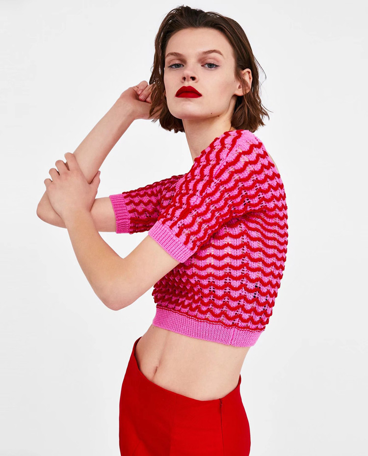 Fashion Plum Red V Neckline Design Pure Color Shirt,Tank Tops & Camis