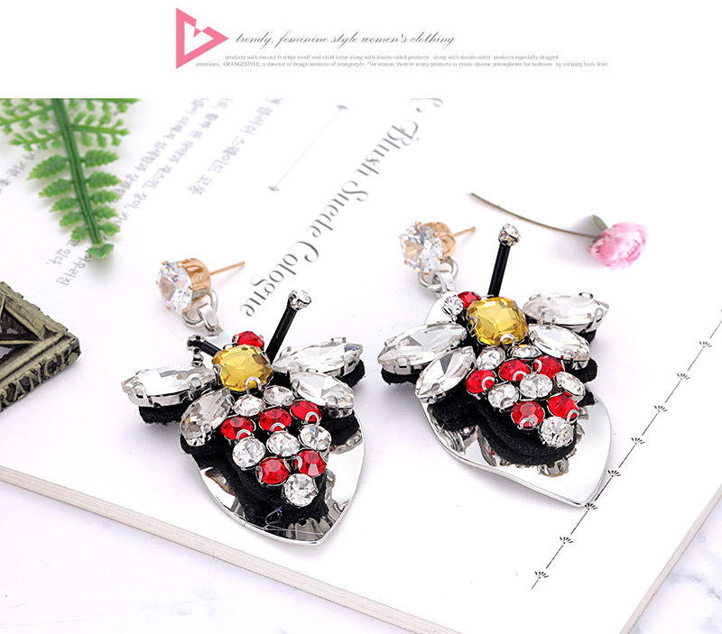 Fashion Silver Color Insect Shape Decorated Earrings,Stud Earrings