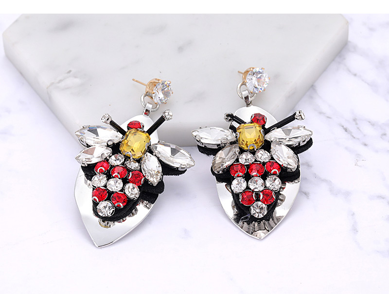 Fashion Silver Color Insect Shape Decorated Earrings,Stud Earrings