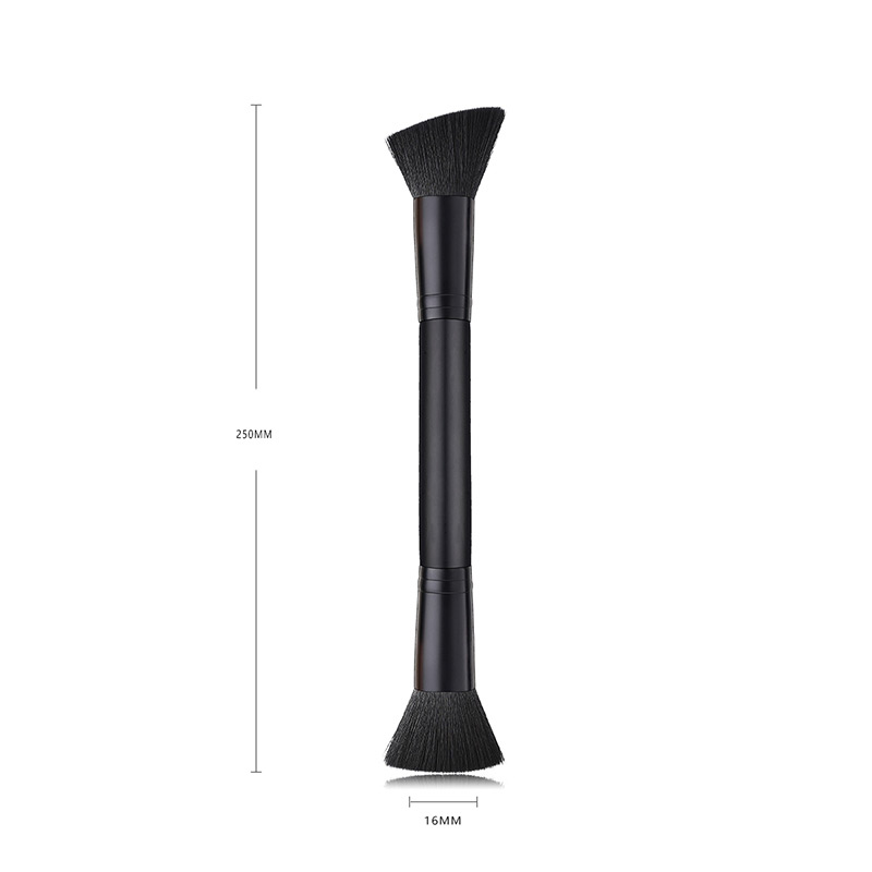 Trendy Black Oblique Shape Design Cosmetic Brush(1pc),Beauty tools