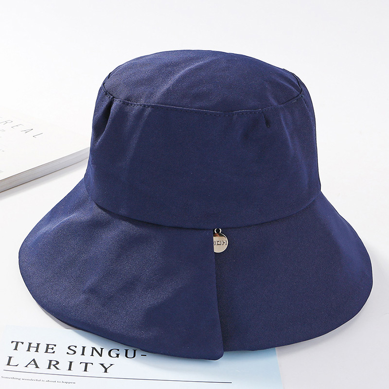 Fashion Navy Pure Color Design Fisherman Hat,Sun Hats