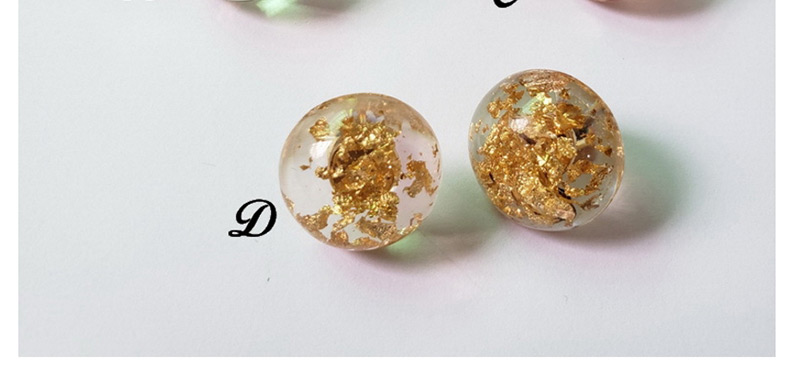 Fashion Yellow Round Shape Decorated Earrings,Stud Earrings