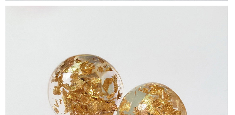 Fashion Gold Color Sequins Decorated Round Shape Earrings,Stud Earrings