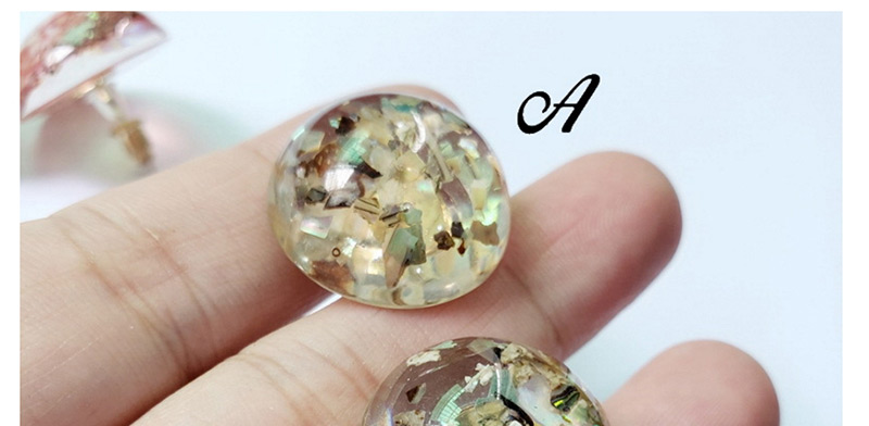 Fashion Gold Color Sequins Decorated Round Shape Earrings,Stud Earrings
