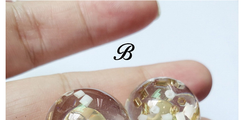 Fashion Transparent Round Shape Decorated Earrings,Stud Earrings