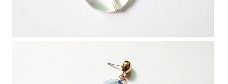 Vintage Blue Oval Shape Decorated Earrings,Drop Earrings