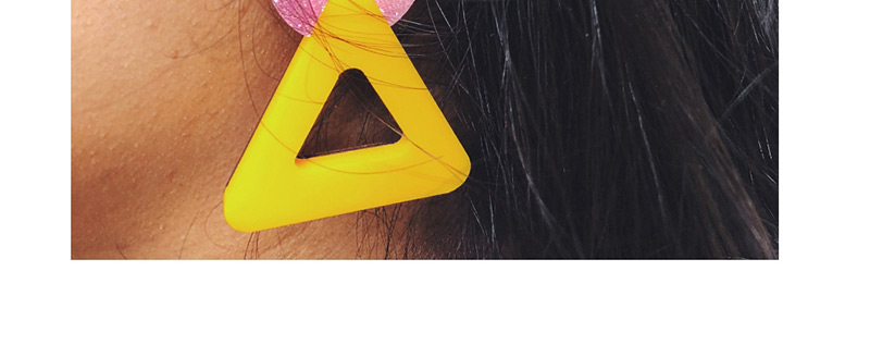 Fashion Multi-color Triangle Shape Decorated Earrings,Stud Earrings