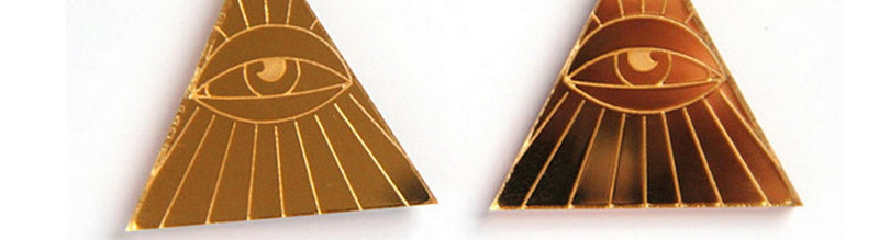 Fashion Gold Color Triangle Shape Decorated Earrings,Stud Earrings