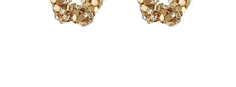 Fashion Gold Color Sequins Decorated Round Shape Earrings,Hoop Earrings