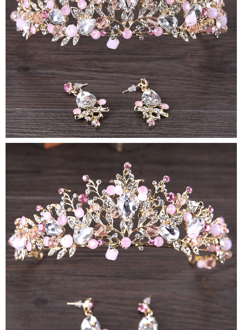 Fashion Pink Crown Shape Decorated Hair Accessories,Head Band