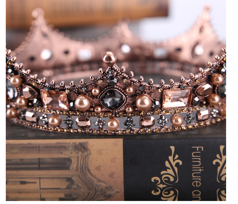 Vintage Antique Gold Crown Shape Decorated Hair Accessories,Head Band
