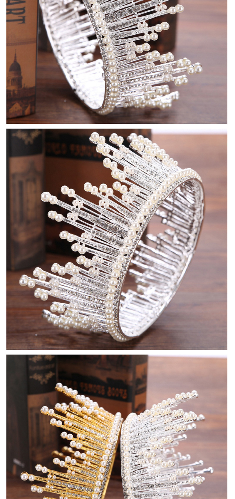 Fashion Rose Gold Pearl Decorated Hair Accessories,Head Band