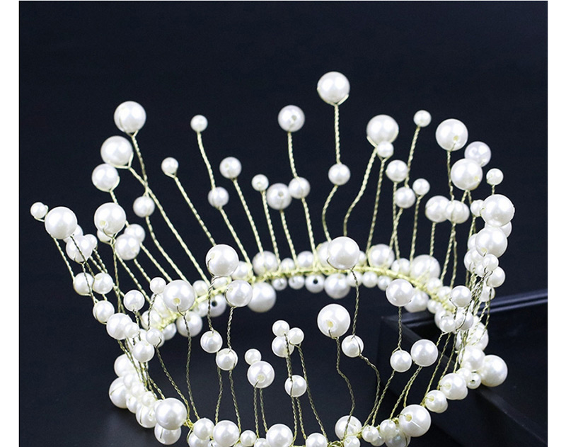 Fashion Milky White Pearls Decorated Pure Color Hair Accessories,Head Band