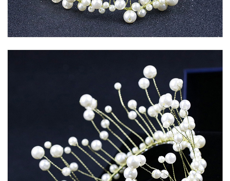 Fashion Milky White Pearls Decorated Pure Color Hair Accessories,Head Band