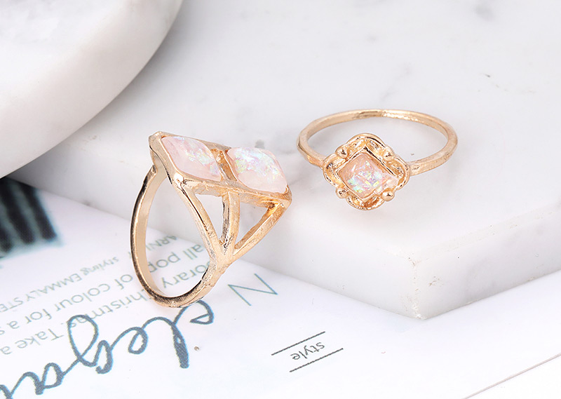 Fashion Gold Color Pure Color Design Geometric Shape Ring(7pcs),Fashion Rings