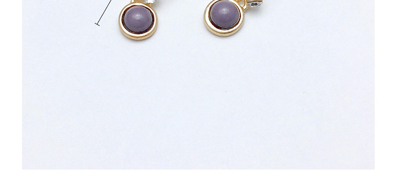 Fashion Purple Round Shape Decorated Earrings,Drop Earrings