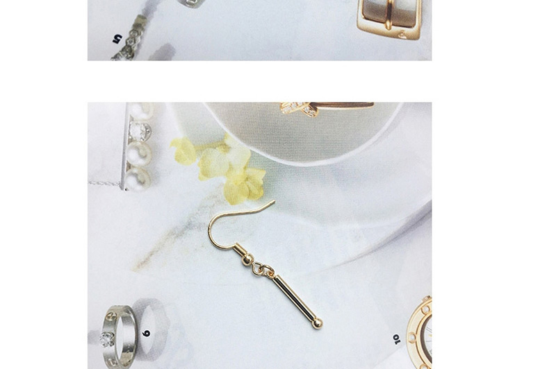 Fashion Gold Color Pure Color Decorated Earrings (1 Pc ),Drop Earrings