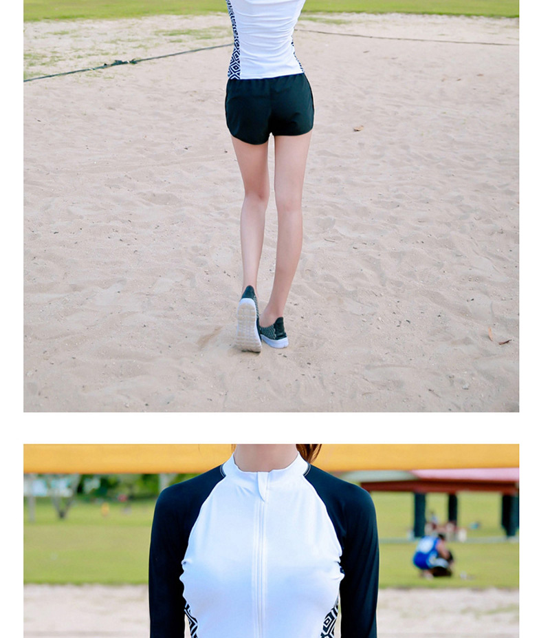 Sexy White+black Rhombus Shape Pattern Decorated Swimsuit(3pcs),Swimwear Plus Size