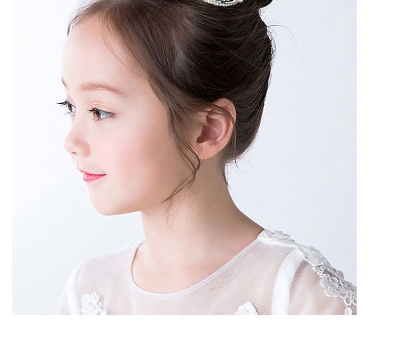Sweet White Heart Shape Design Child Hair Hoop,Head Band